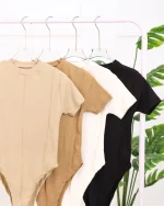 بادی دوخت دار آستین کوتاه زنانه 1209 - Image 4