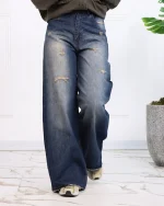 شلوار جین فول بگ زنانه 1218 - Image 3