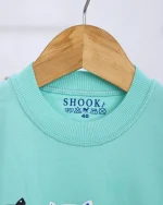 ست بلوز و شلوار بچه‌گانه طرح گربه کد ۱۲۲۰ - Image 6