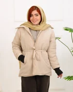 کاپشن پافر یقه پهن زنانه  ۱۲۳۶