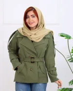 بارانی کوتاه کتان زارا 1248 - Image 3