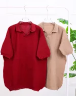 تی شرت آستين كوتاه بافت یقه دارمردانه 1241 - Image 2