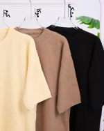 تی شرت آستين كوتاه بافت بیسیک مردانه 1240 - Image 3