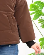 کاپشن سیلیکونی کراپ زنانه 1253 - Image 5