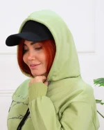 هودی پنبه ای چاپی زنانه سنجاق 1254 - Image 5