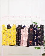 ست تاپ و شورتک مخمل طرحدار 1246 - Image 2