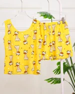 ست تاپ و شورتک مخمل طرحدار 1246 - Image 8