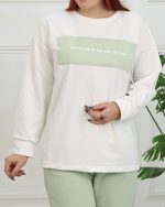 ست بلوز استین بلند چاپی و شلوار زنانه 1260 - Image 4