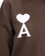 بلوز بافت یقه گرد آستین بلند طرح  قلبی 1265 - Image 3