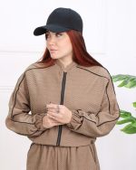 ست بامبر و شلوار مغزی فلر چروک زنانه 1267 - Image 14