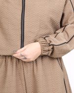 ست بامبر و شلوار مغزی فلر چروک زنانه 1267 - Image 13