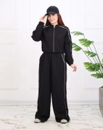 ست بامبر و شلوار مغزی فلر چروک زنانه 1267