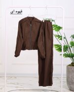 ست بامبر و شلوار مغزی فلر چروک زنانه 1267 - Image 5