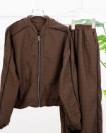 ست بامبر و شلوار مغزی فلر چروک زنانه 1267 - Image 4