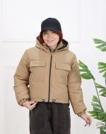 کراپ کاپشن جیب دار 1290 - Image 13