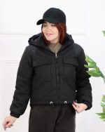 کراپ کاپشن جیب دار 1290 - Image 6