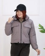 کراپ کاپشن جیب دار 1290 - Image 3