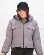 کراپ کاپشن جیب دار 1290 - Image 2