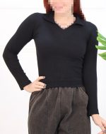 کراپ کرکره ای سوپر پنبه یقه شکاری 1293