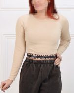 کراپ فانریپ کمر کش پلنگی زنانه 1295