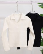 کراپ کرکره ای سوپر پنبه یقه شکاری 1293 - Image 6