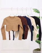 کراپ کرکره ای سوپر پنبه زنجیری زنانه 1297 - Image 7