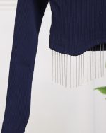 کراپ کرکره ای سوپر پنبه زنجیری زنانه 1297 - Image 2