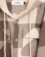 شکت کلاهدار چهارخانه پشمی مردانه 1298 - Image 7