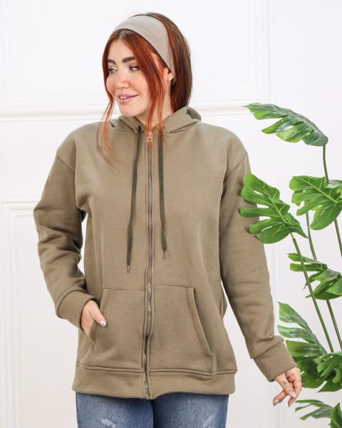 هودی پنبه ای بیسیک زیپ دار 1316