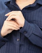 شومیز تک جیب دکمه دار گرم بالا زنانه 1317 - Image 5