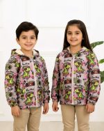 کاپشن بارانی بچه‌گانه آستردار ۱۲۱۳