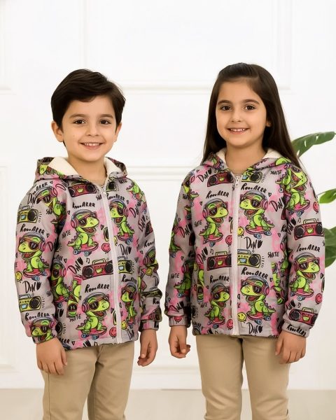 کاپشن بارانی بچه‌گانه آستردار ۱۲۱۳