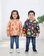 کاپشن بارانی بچه‌گانه طرح‌دار کد ۱۲۱۹