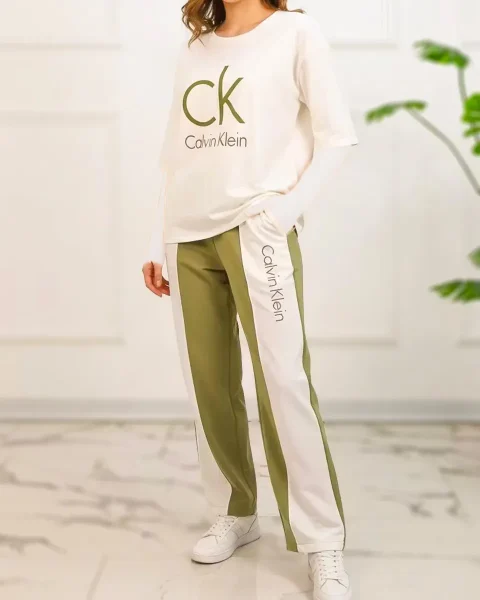 ست تیشرت و شلوار طرح CK گلکسی  1243