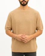 تی شرت آستين كوتاه بافت بیسیک مردانه 1240