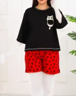 ست تیشرت و شلوارک زنانه گربه 1242 - Image 5