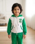 ست سوییشرت کلاهدار نگین دار خرسی بچه گانه 1307