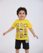 ست تیشرت وشلوارک چاپی گارفیلد پسرانه 1349