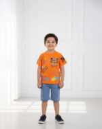 ست تیشرت وشلوارک چاپی تدی 1344