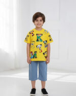 ست تیشرت وشلوارک  چاپی حروف 1346