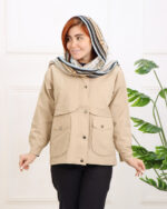 ترنچ کت جیب پاکتی کتان زارا زنانه 1414 - Image 3