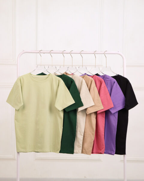 تیشرت یقه گرد آستین کوتاه بیسیک زنانه 1415