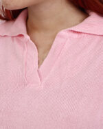 بلوز بافت یقه شکاری زنانه 1424 - Image 5