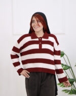 بلوز رینگی یقه دار دو دکمه زنانه 1382 - Image 13