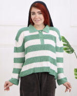 بلوز رینگی یقه دار دو دکمه زنانه 1382 - Image 12