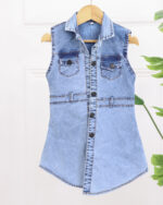 ست سارافون بلوز جین دخترانه 1435 - Image 2