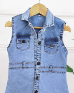 ست سارافون بلوز جین دخترانه 1435 - Image 5