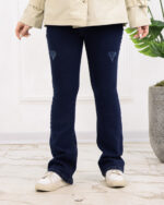 شلوار جین بوت کات زاپدار زنانه آبی تیره 1439 - Image 2