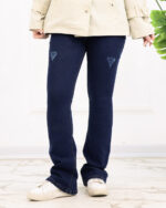 شلوار جین بوت کات زاپدار زنانه آبی تیره 1439 - Image 4