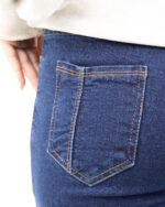 شلوار جین بوت کات زاپدار زنانه آبی تیره 1439 - Image 6